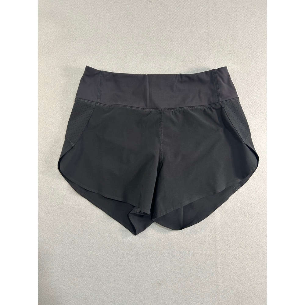 Athleta Run With It‎ 3" Shorts Womens XXS Black Perforated Gym Running Training
